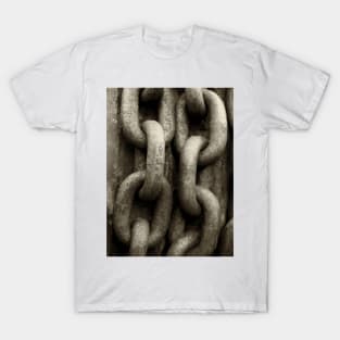old rusting steel chains T-Shirt